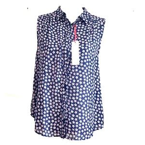 NWT Elle collared sleeveless blouse